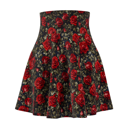 Floral Print Women's Skater Skirt, Trendy Summer Fashion, Garden Party Outfit, Casual Everyday Wear, Gift for Her