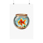 Playful Goldfish Matte Poster, Cute Wall Art, Kids Room Decor, Aquarium Art