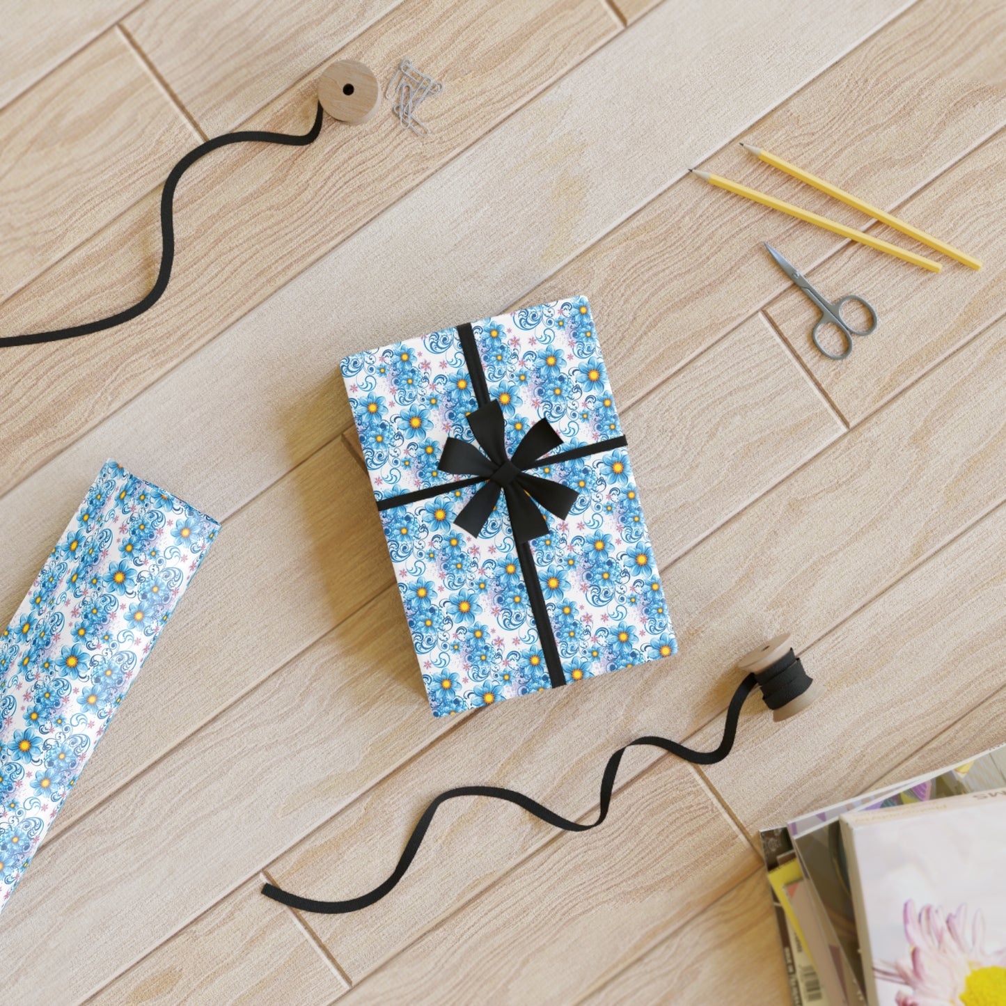 Whimsical Gift Wrapping Paper Roll, Decorative Wrap for Birthdays, Christmas, Eco-Friendly Gift Wrap, Unique Presents