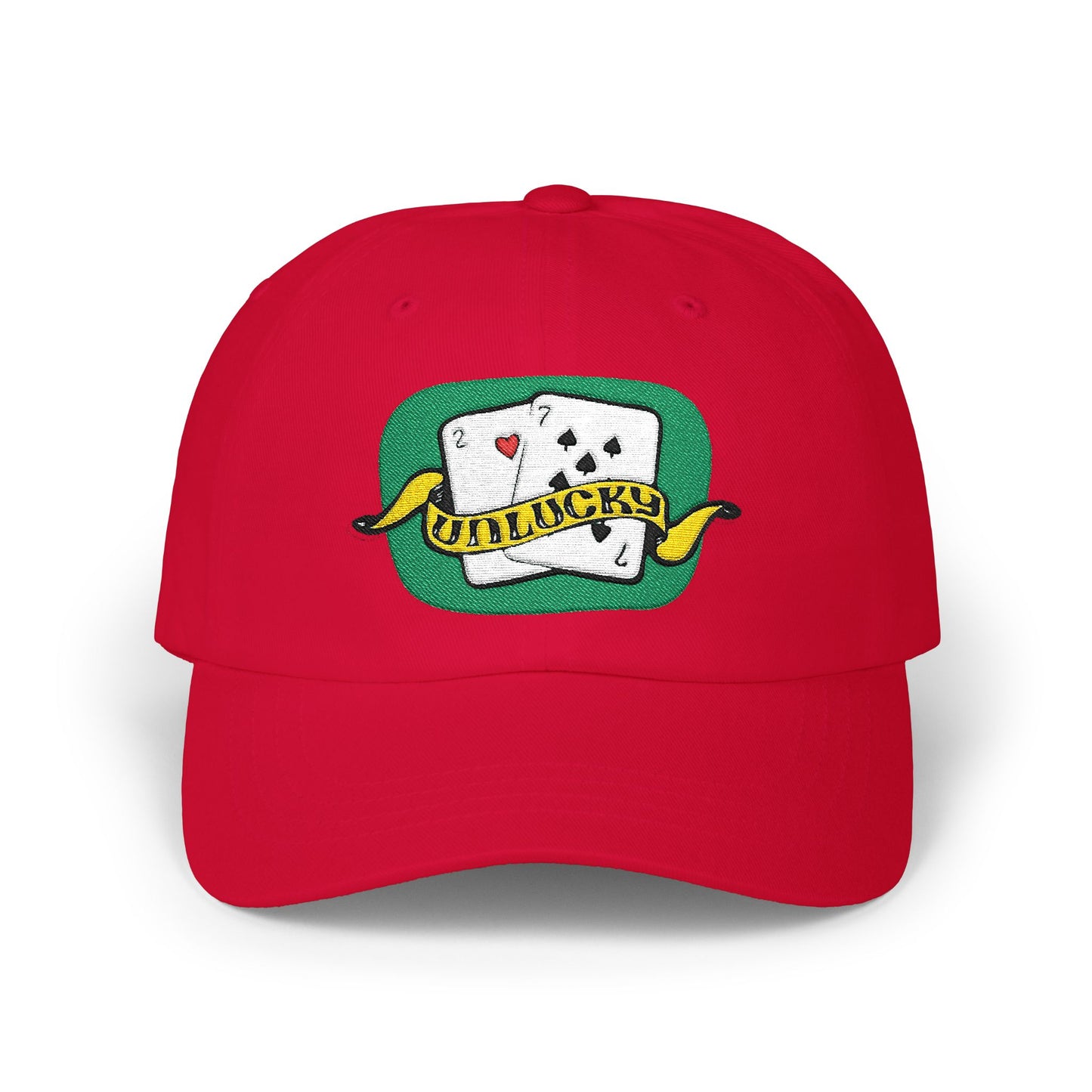 Dad Cap — 'UnLucky' Playing Cards Embroidered Baseball Hat