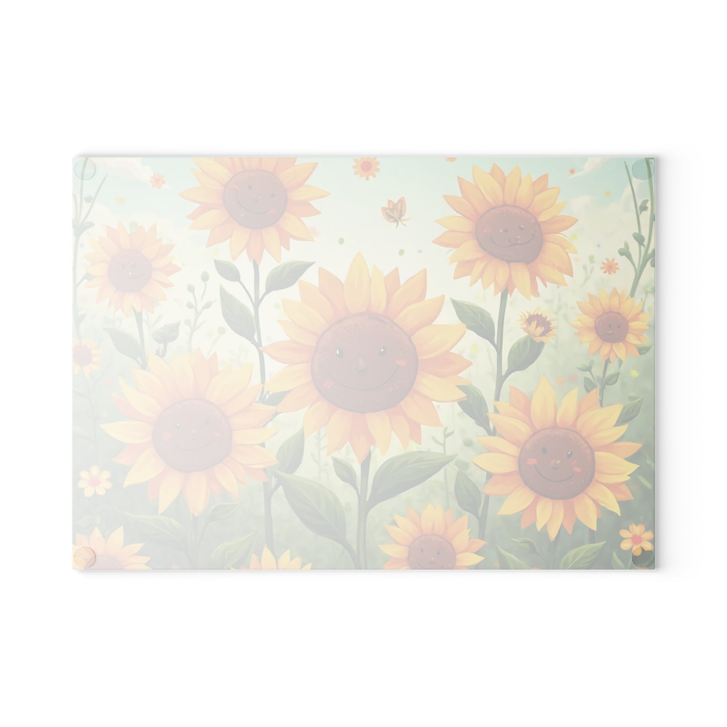 Happy Sunflowers Glass Cutting Board, Floral Kitchen Decor, Unique Gift for Home Chefs, Brighten Your Culinary Space, Summer Vibes, [...]