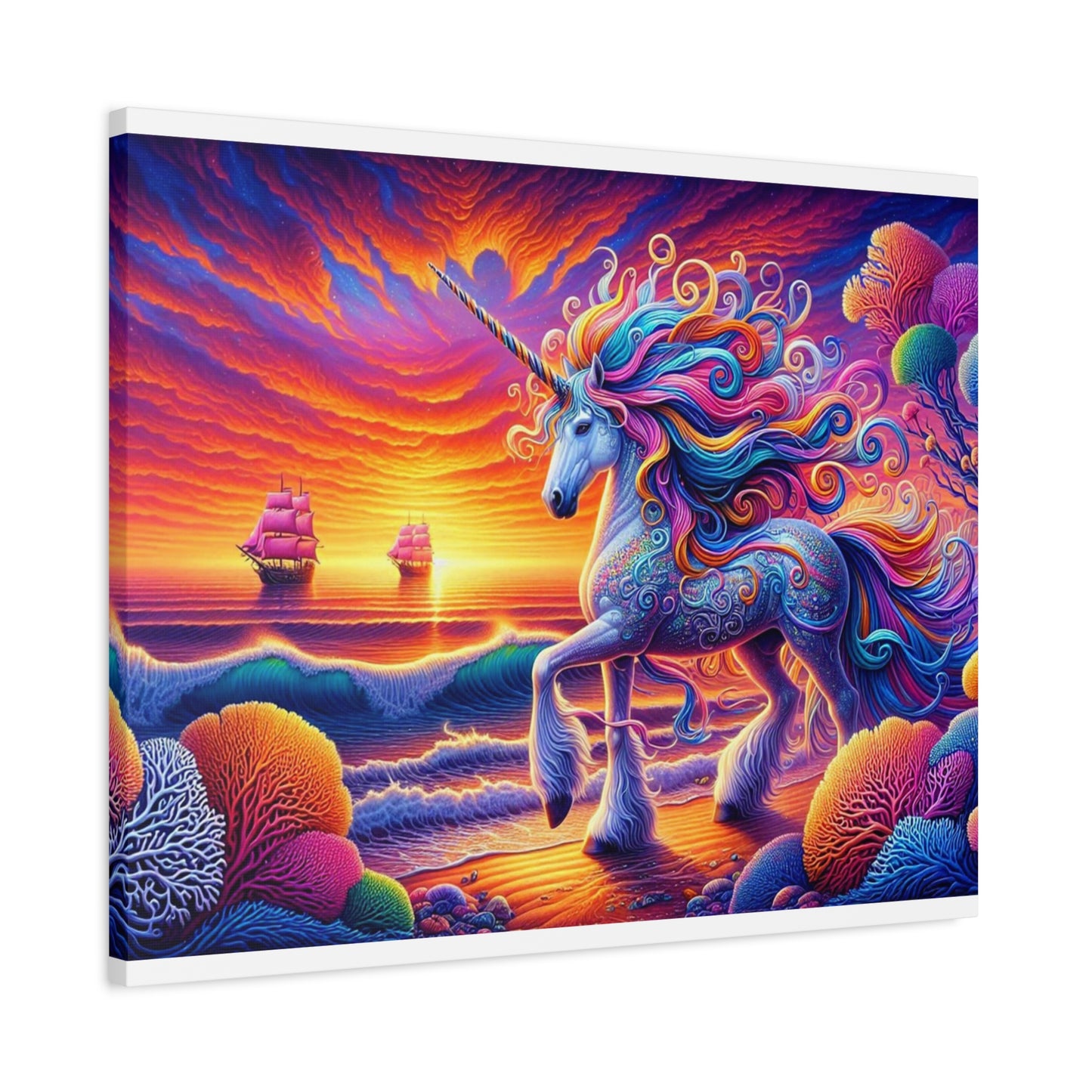 Matte Canvas, Stretched, 1.25"  Unicorn