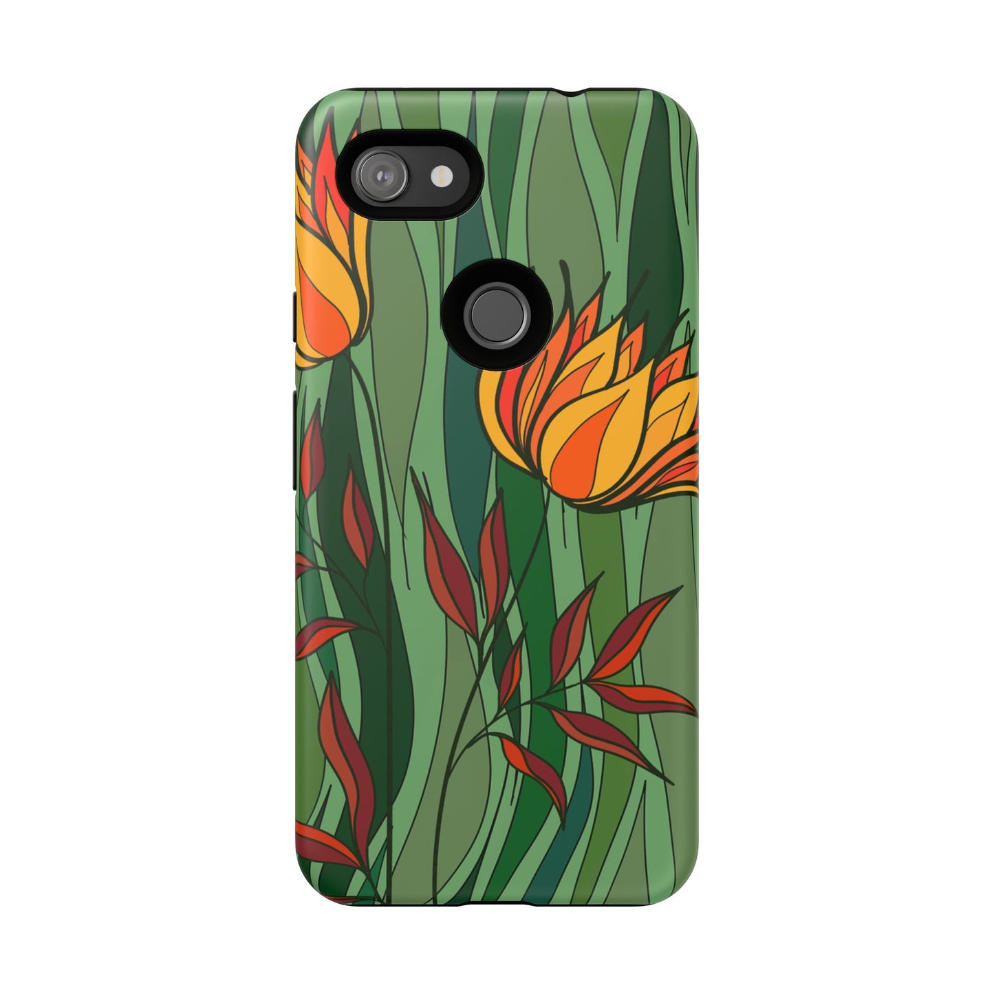 Vibrant Floral Phone Case, Nature-Inspired Tough Case, Eco-Friendly Cover, Unique Gift for Nature Lovers, Spring Decor