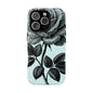 Elegant Floral Phone Case, Tough Cases for iPhones, Black Rose Design, Gift for Her, Stylish Phone Cover, Birthday Gifts