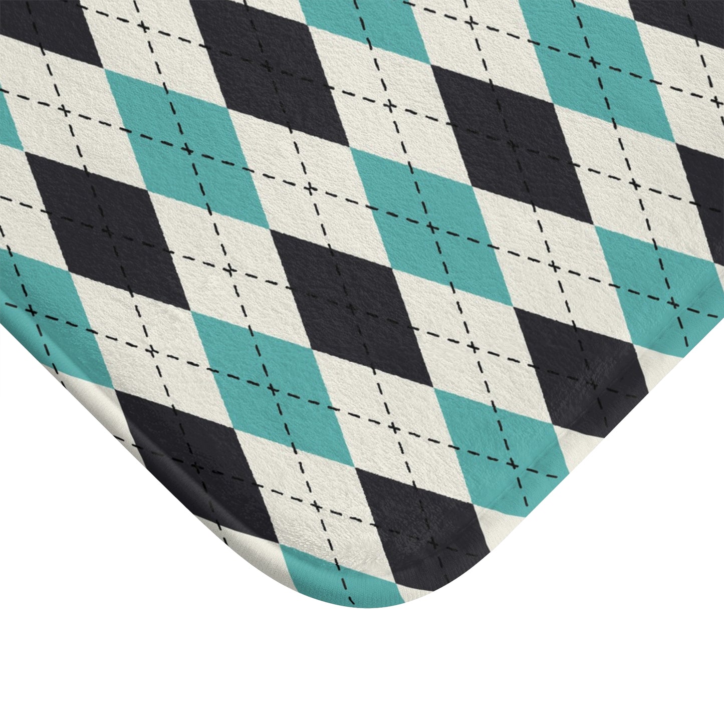 Stylish Argyle Bath Mat | Modern Bathroom Decor, Soft Floor Mat for Comfort, Housewarming Gift, Unique Home Accessory