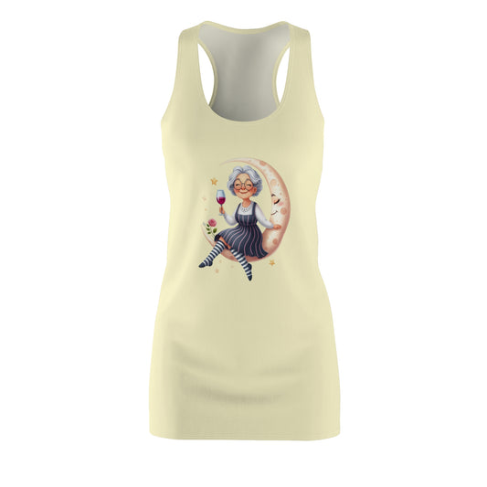 Chic Vintage Grandma Racerback Dress | Fun, Playful Dress for Summer, Women's Dress, Casual Dress, Birthday Gift, Unique Fashion