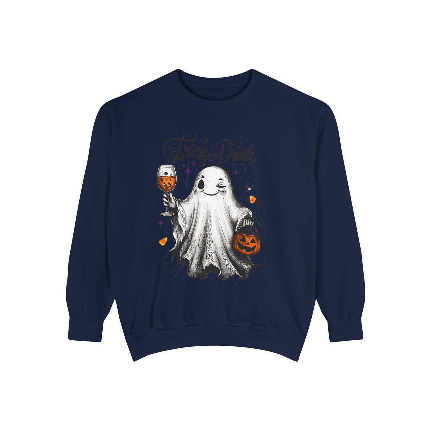Spooky Ghost Sweatshirt | Trick or Treat Apparel, Halloween Gift, Cozy Unisex Top, Fall Fashion, Casual Wear