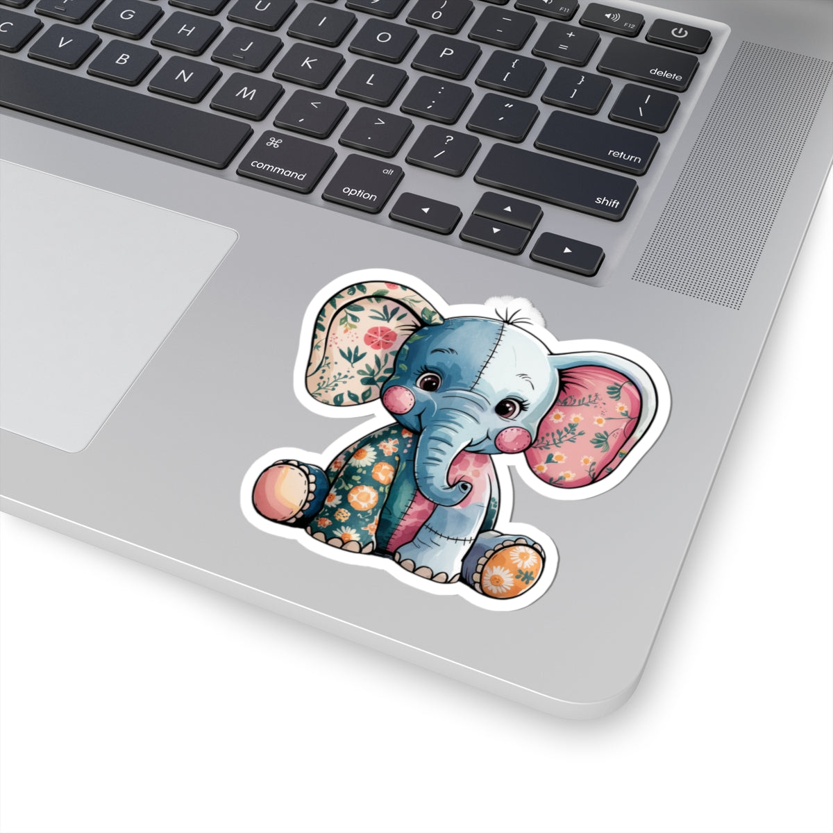 Cute Elephant Kiss-Cut Stickers, Baby Shower Decor, Nursery Wall Art, Laptop Stickers, Gift for Animal Lovers, Cute Animal Decor