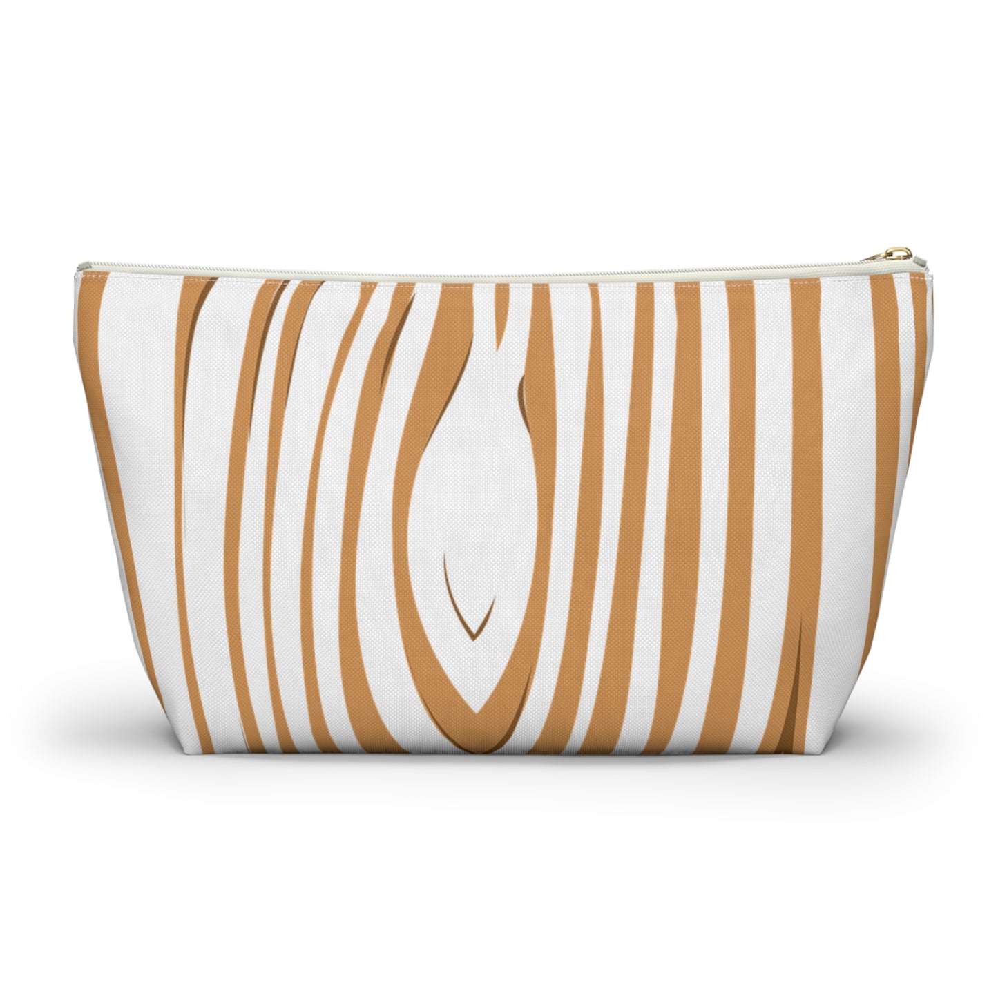 Chic T-bottom Accessory Pouch, Stylish Makeup Bag, Canvas Cosmetic Case, Travel Organizer, Gifts for Her