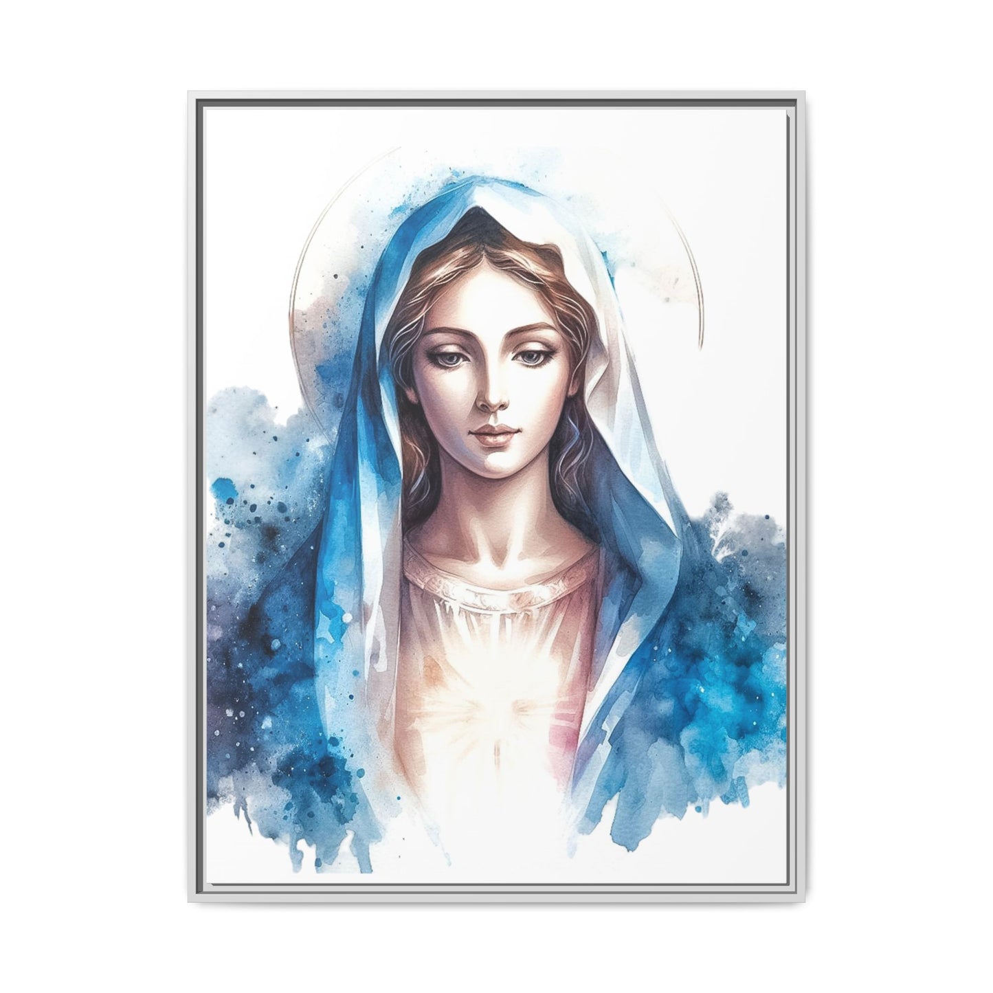 Framed Canvas Art Print, Spiritual Decor, Religious Artwork, Wall Decor, Gift for Faith, Elegant Home Decoration