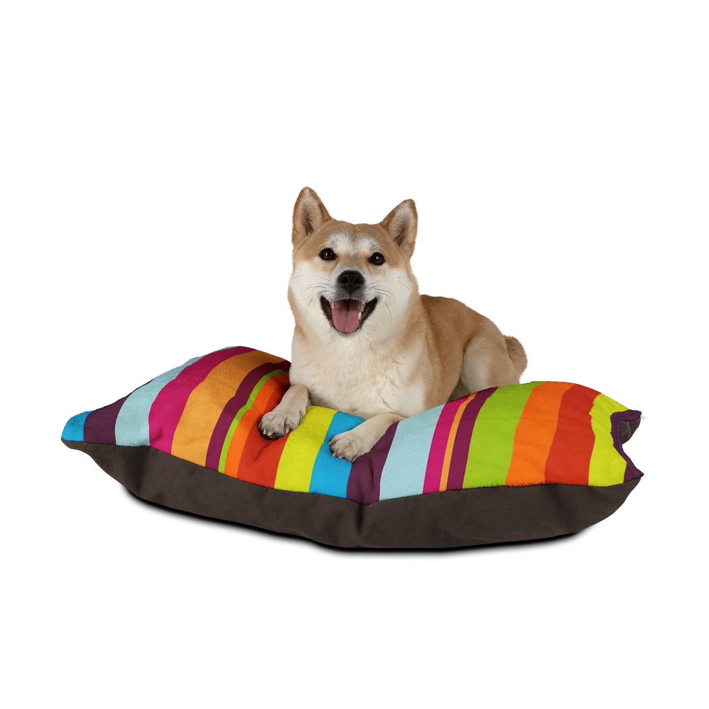 Vibrant Striped Pet Bed - Cozy Dog & Cat Cushion for Comfort, Modern Design Pet Bedding, Colorful Pet Furniture, Pet Gift