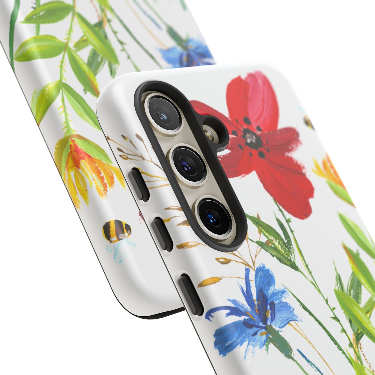 Floral Watercolor Tough Phone Case — Wildflower Bouquet Protective Cover