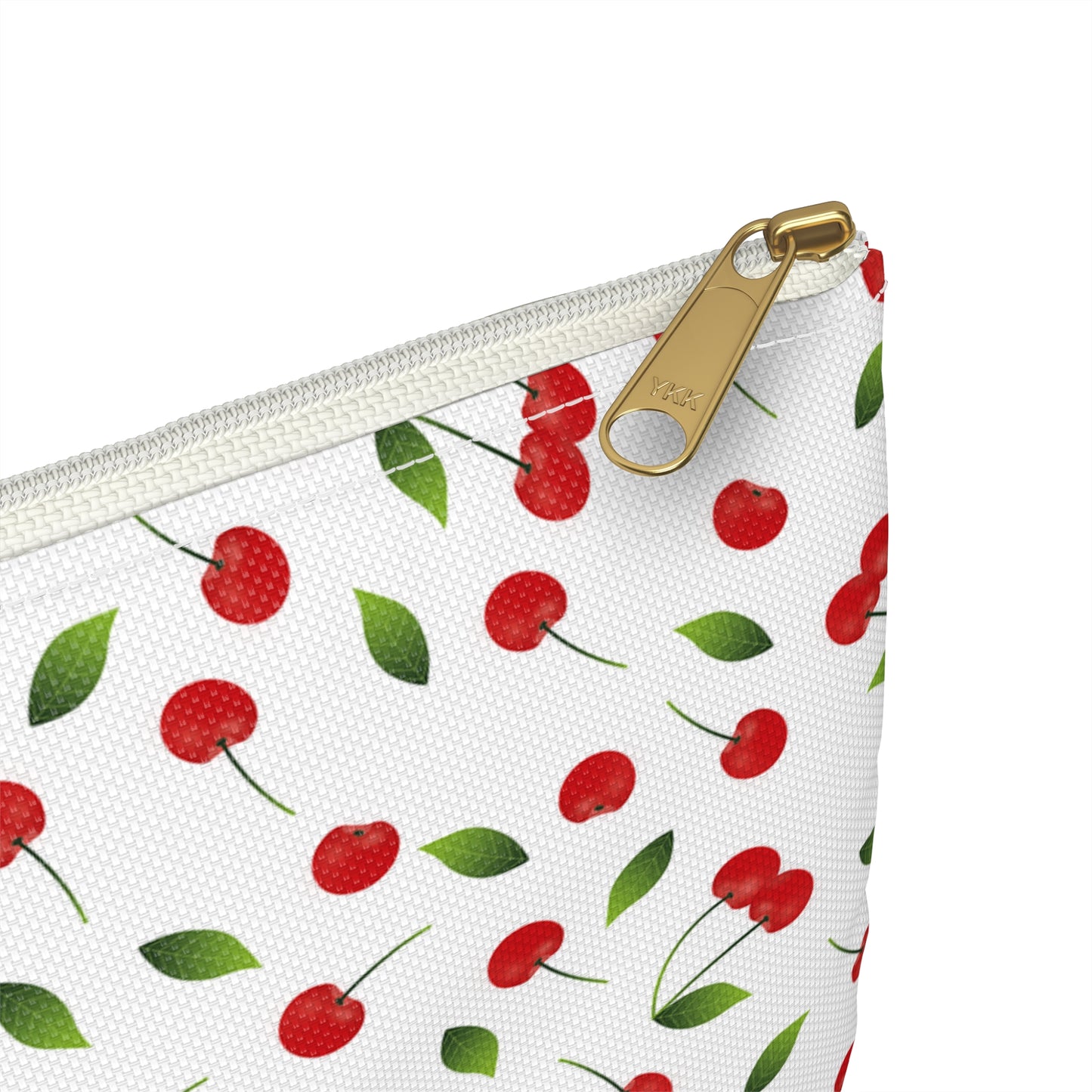 Cherry Blossom Accessory Pouch, Cute Toiletry Bag, Makeup Organizer, Gift for Her, Cherry Print Purse, Cherry Themed Essentials