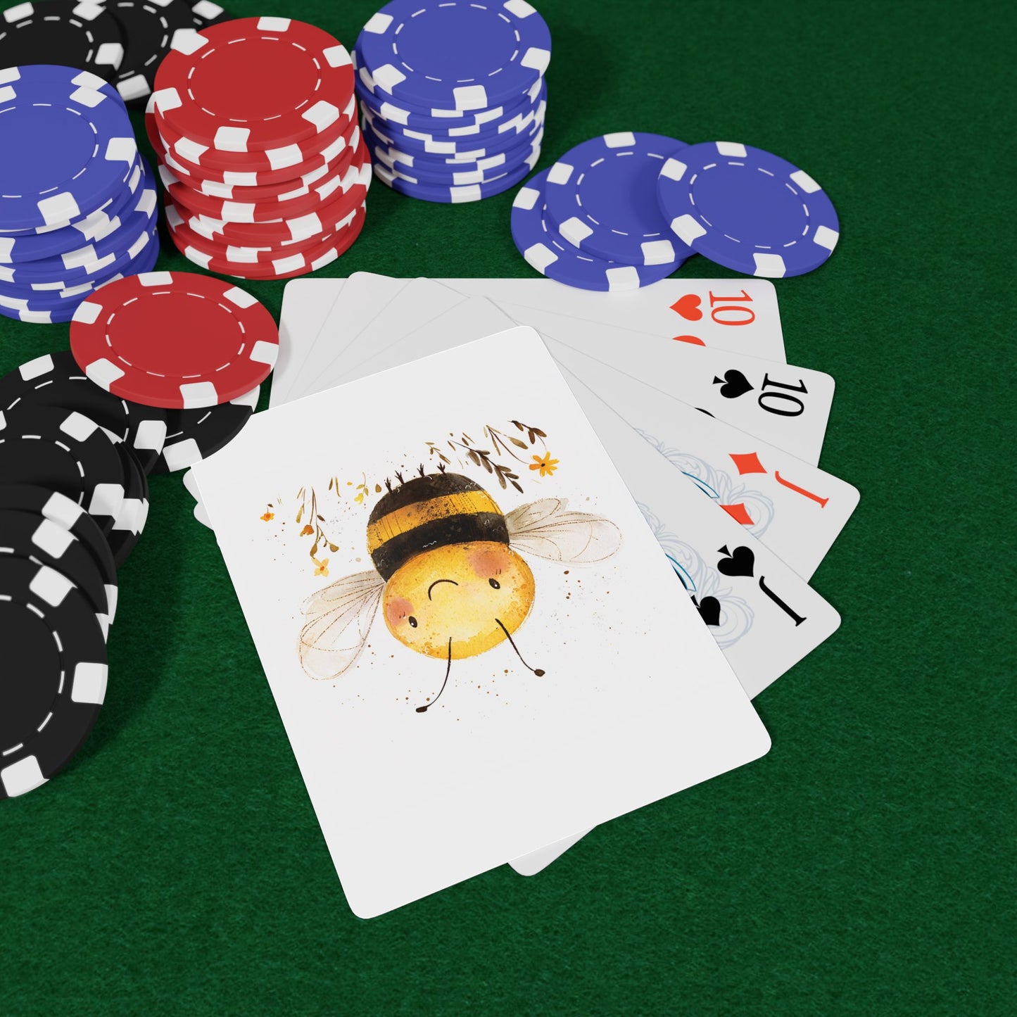 Whimsical Poker Playing Cards, Unique Card Games, Bee & Ace of Spades Designs, Great Gift for Poker Lovers, Fun Game Night Essentials