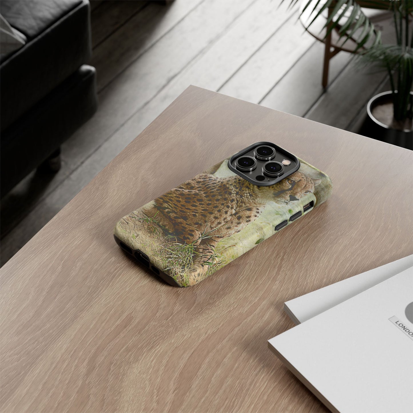 Cheetah Phone Case, Tough Cases, Animal Lover Gift, Wildlife Protection, Eco-Friendly Mobile Cover, Unique Phone Accessory
