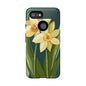 Floral Phone Case - Yellow Daffodil Design, Tough Phone Cover, Spring Decor, Floral Gift, Nature-Inspired Accessories