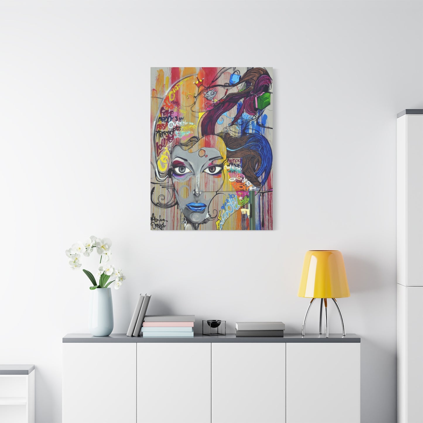 Colorful Graffiti Portrait Canvas