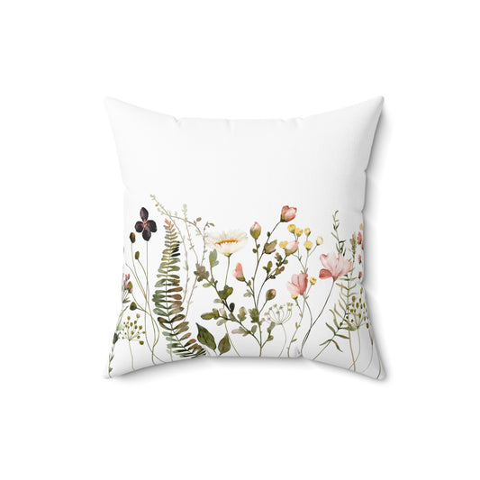 Floral Decorative Pillow, Cozy Home Accent, Botanical Cushion, Ideal Gift for Home Decor, Spring and Summer Vibes, Perfect for Living Room