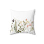 Floral Decorative Pillow, Cozy Home Accent, Botanical Cushion, Ideal Gift for Home Decor, Spring and Summer Vibes, Perfect for Living Room