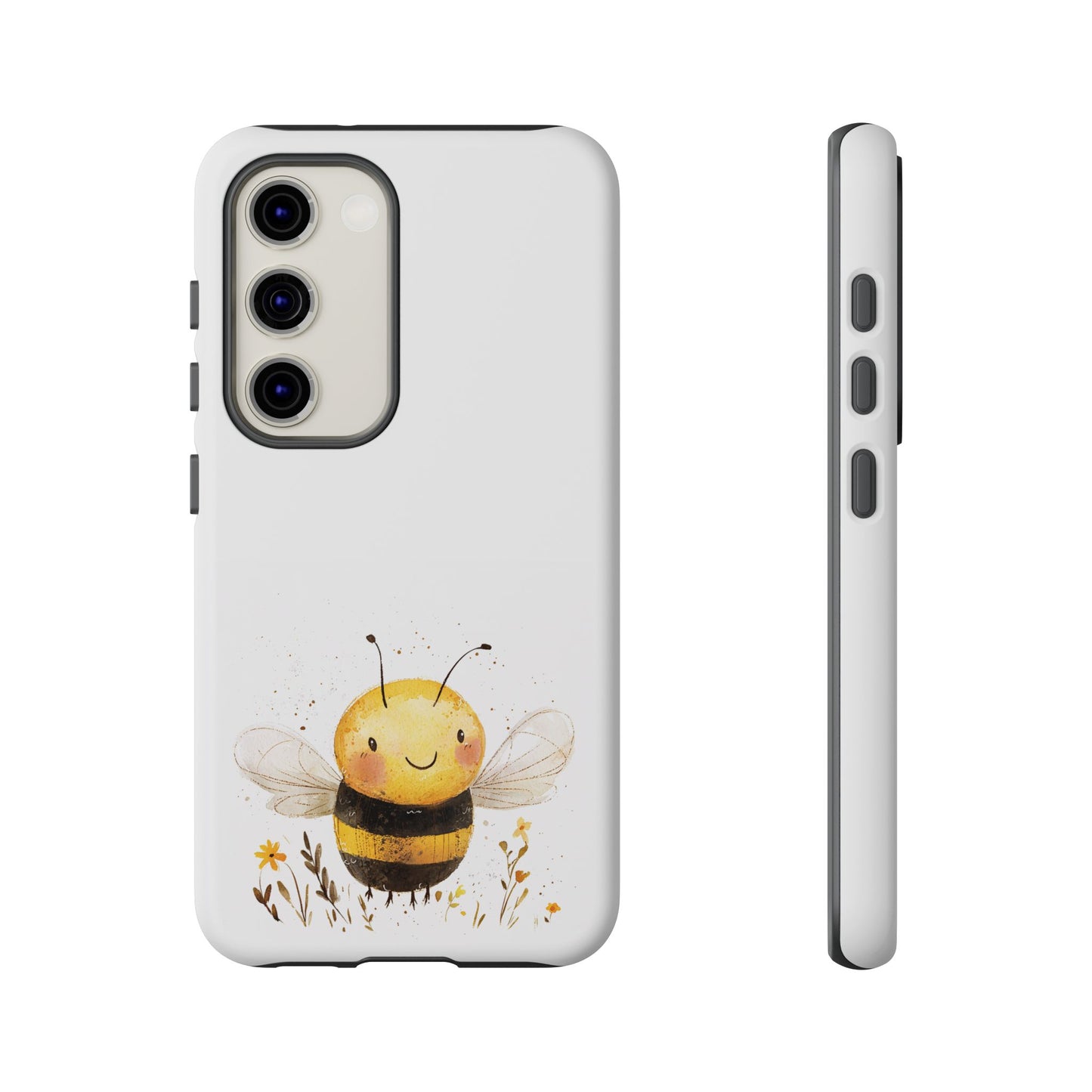 Bee Phone Case, Cute Bee Design, Tough Phone Cover, Gift for Nature Lovers, Floral Bee Mobile Case, Bee-themed Accessory