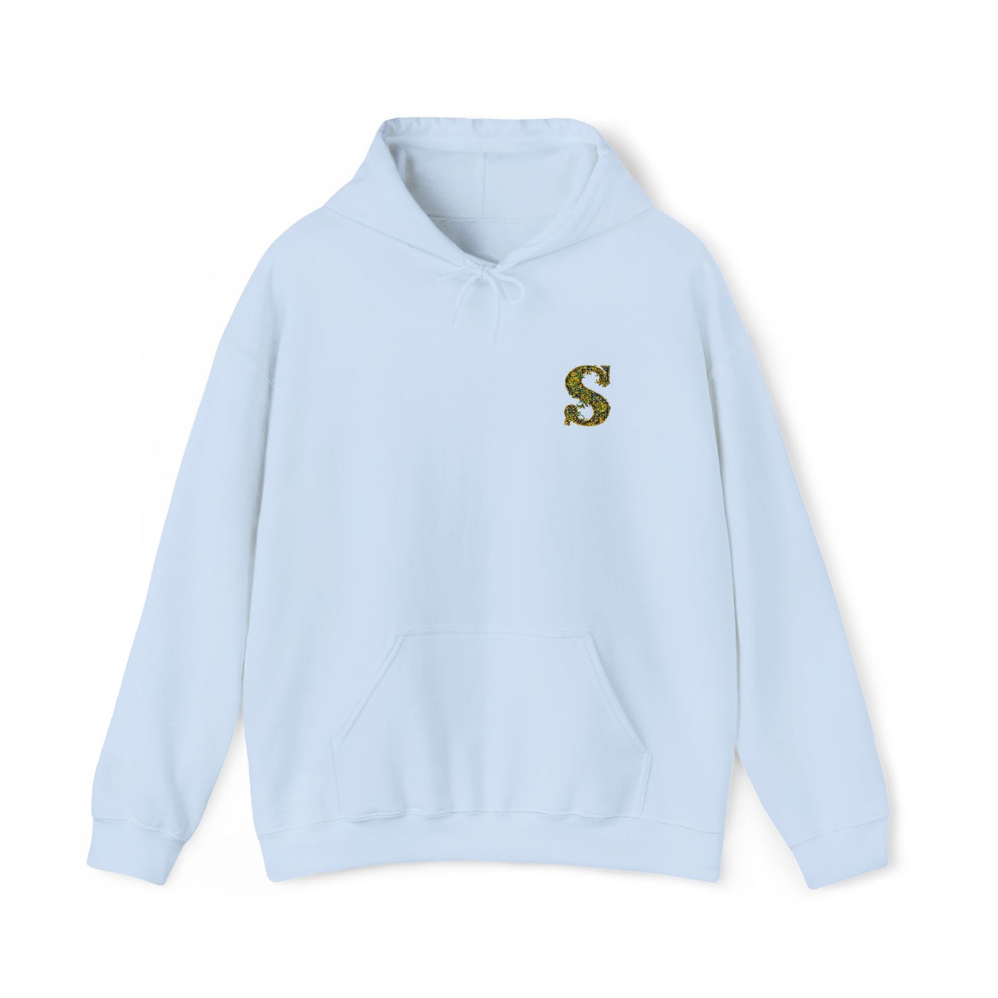 Floral S Initial Hoodie — Monogrammed Flower Letter Sweatshirt