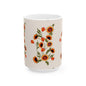 Floral Patterned Ceramic Mug - Cozy Gift for Garden Lovers, Coffee Lovers, Home Decor, Mother's Day, Birthdays