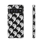 Ghost Pattern Phone Case, Cute Ghost Cell Phone Cover, Halloween Accessory, Spooky Gift, Black and White Phone Case