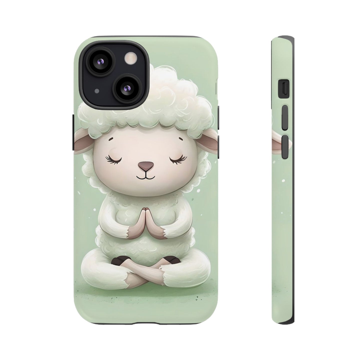 Meditating Lamb Phone Case — Cute Pastel Protective iPhone Cover
