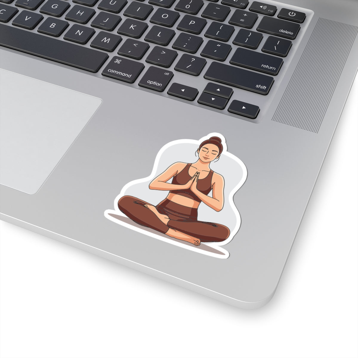 Yoga Girl Kiss-Cut Stickers, Meditation Stickers, Peaceful Decor, Boho [...]