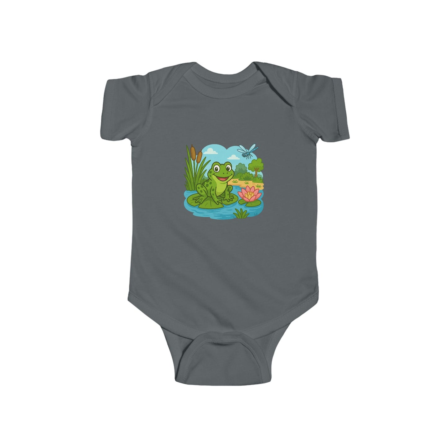 Baby Bodysuit - Cute Frog Pond Graphic Infant Onesie