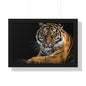 Majestic Tiger Wall Art Print, Framed Horizontal Poster, Animal Decor, Home Office Decoration, Wildlife Art, Gift Idea