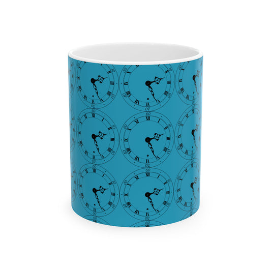Colorful Clock Design Ceramic Mug - Perfect for Home, Office, Gifts, Coffee Lover, Tea Time, Birthdays, Housewarming