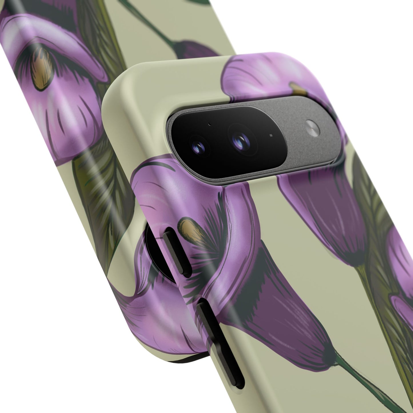 Floral Phone Case - Tough Cases, Purple Flower Design, Cell Phone Accessories, Gift for Her, Nature Lover Essentials