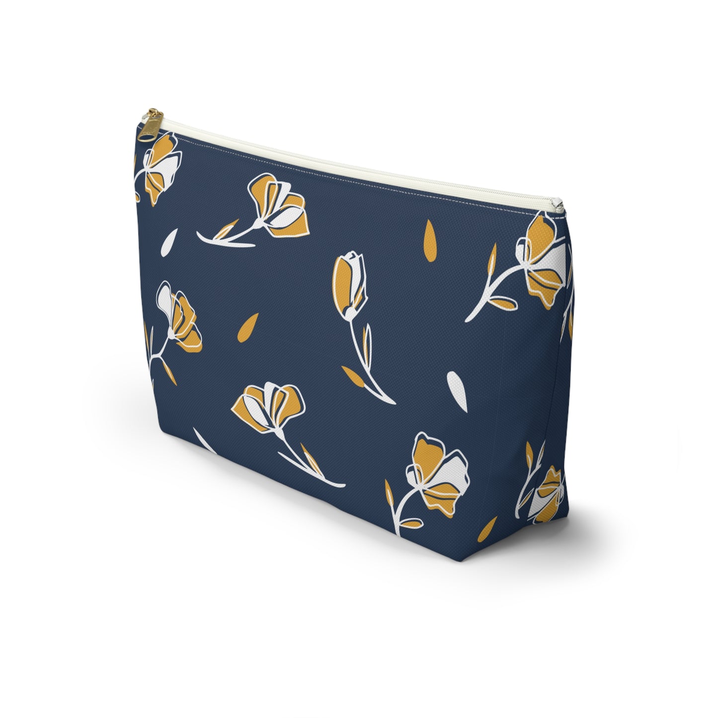 Floral Accessory Pouch - Stylish Makeup Bag, Travel Organizer, Gift for Her, Cosmetic Clutch, Everyday Use, Elegant Flower Design