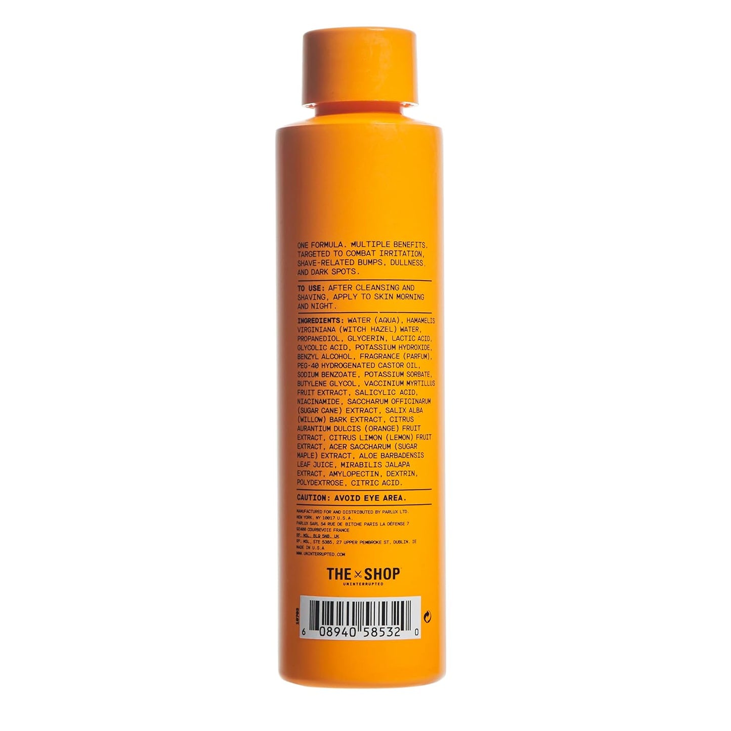 The Shop by Lebron James Men's Aftershave Toner, Anti-Bump Solution, Witch Hazel & Gentle Acids, Soothes Post-Shave Irritation