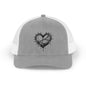Heart-Shaped Love Snapback Trucker Cap, Adjustable Hat for Friends, Gifts for Couples, Valentine’s Day Cap, Casual Wear, Stylish Sun Hat
