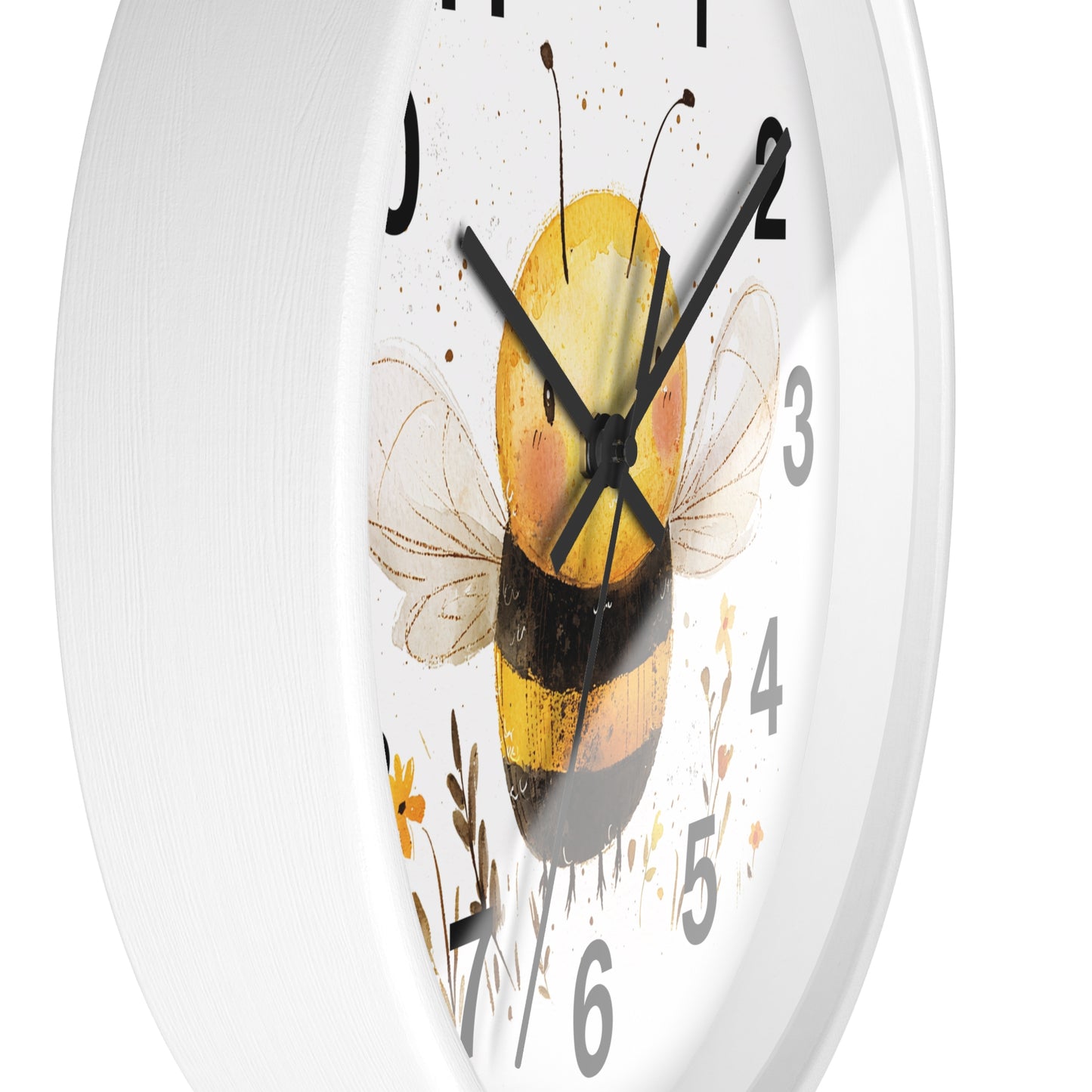 Bee-Themed Wall Clock, Cute Bee Decor for Home, Perfect Gift for Bee Lovers, Nature-Inspired Wall Art, Kids Room Decor