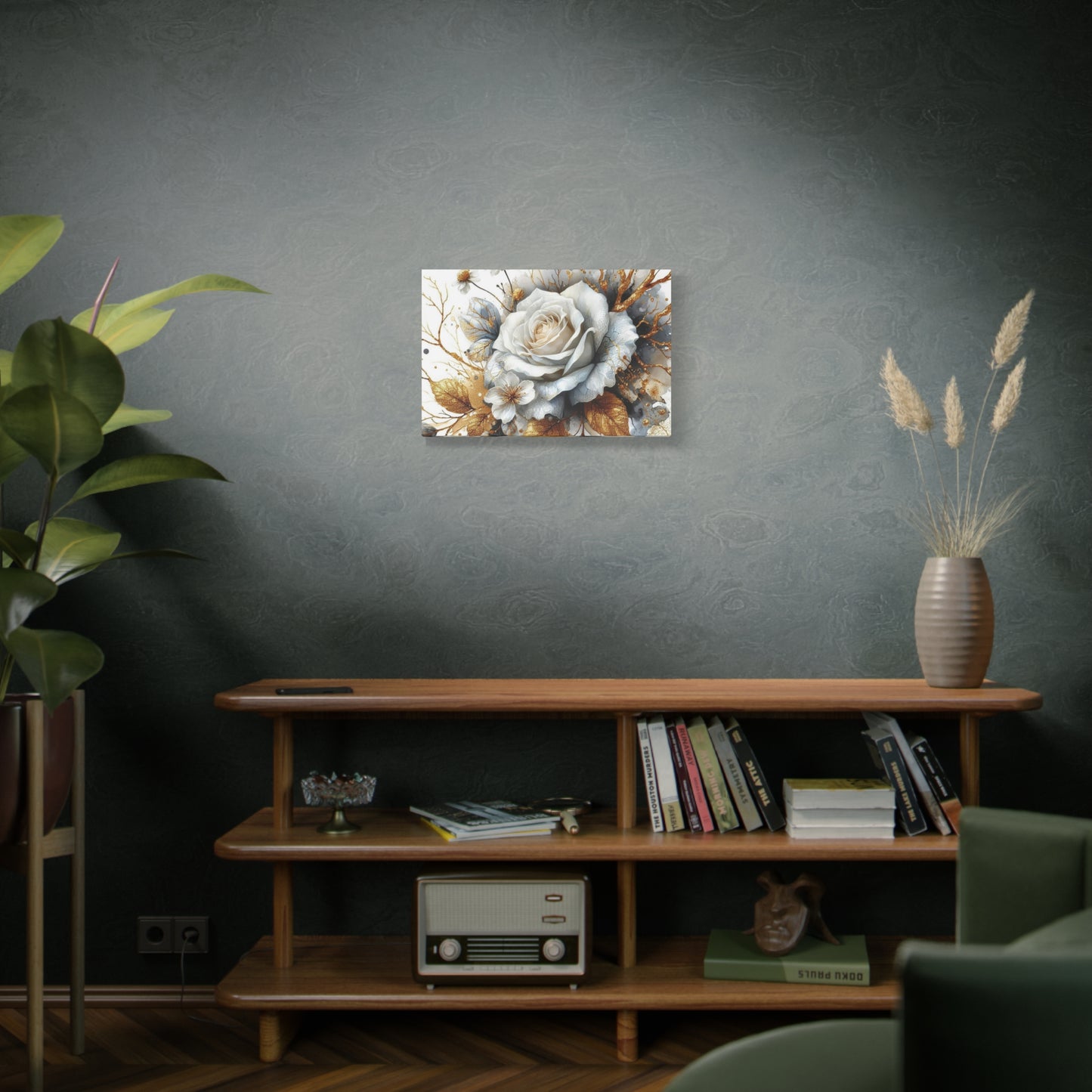 Matte Canvas, Stretched, 1.25" - Gold and Black