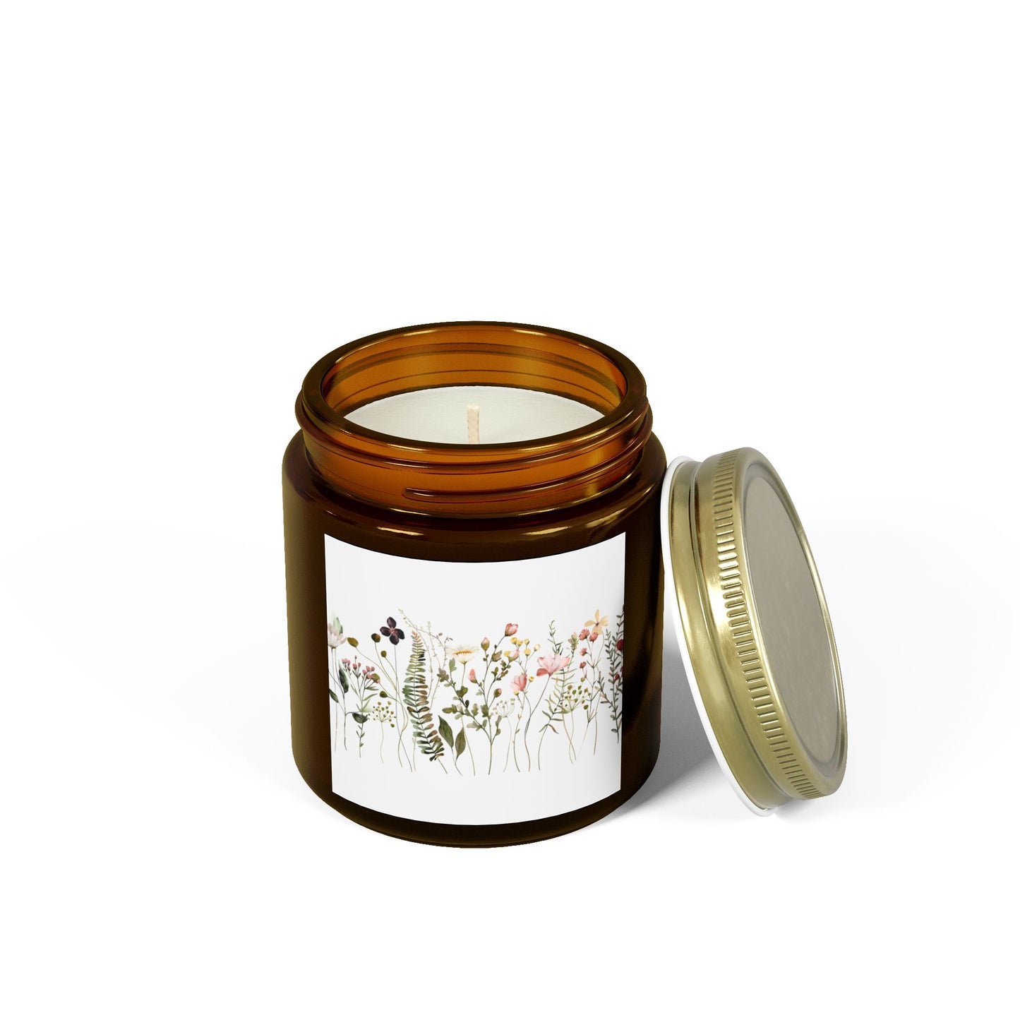 Scented Candles, Coconut Apricot Wax (4oz, 9oz) Wildflowers