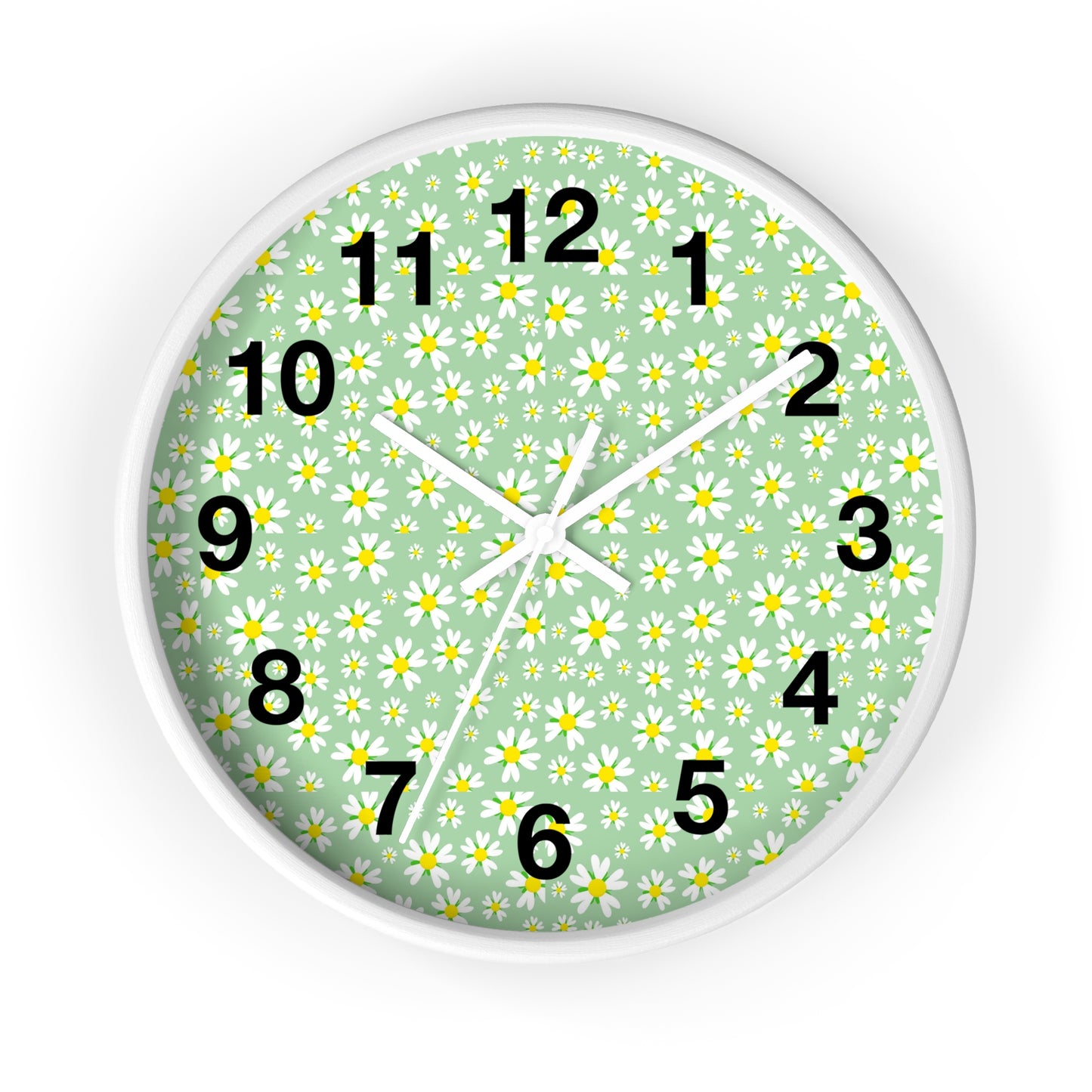Floral Wall Clock, Rustic Home Decor, Spring Wall Art, Flower Design Clock, Unique Timepiece for Living Room, Gift for Her