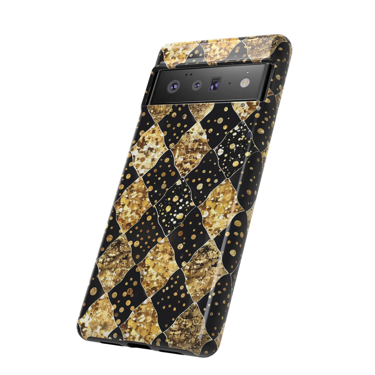 Elegant Gold & Black Phone Case for Tough Protection