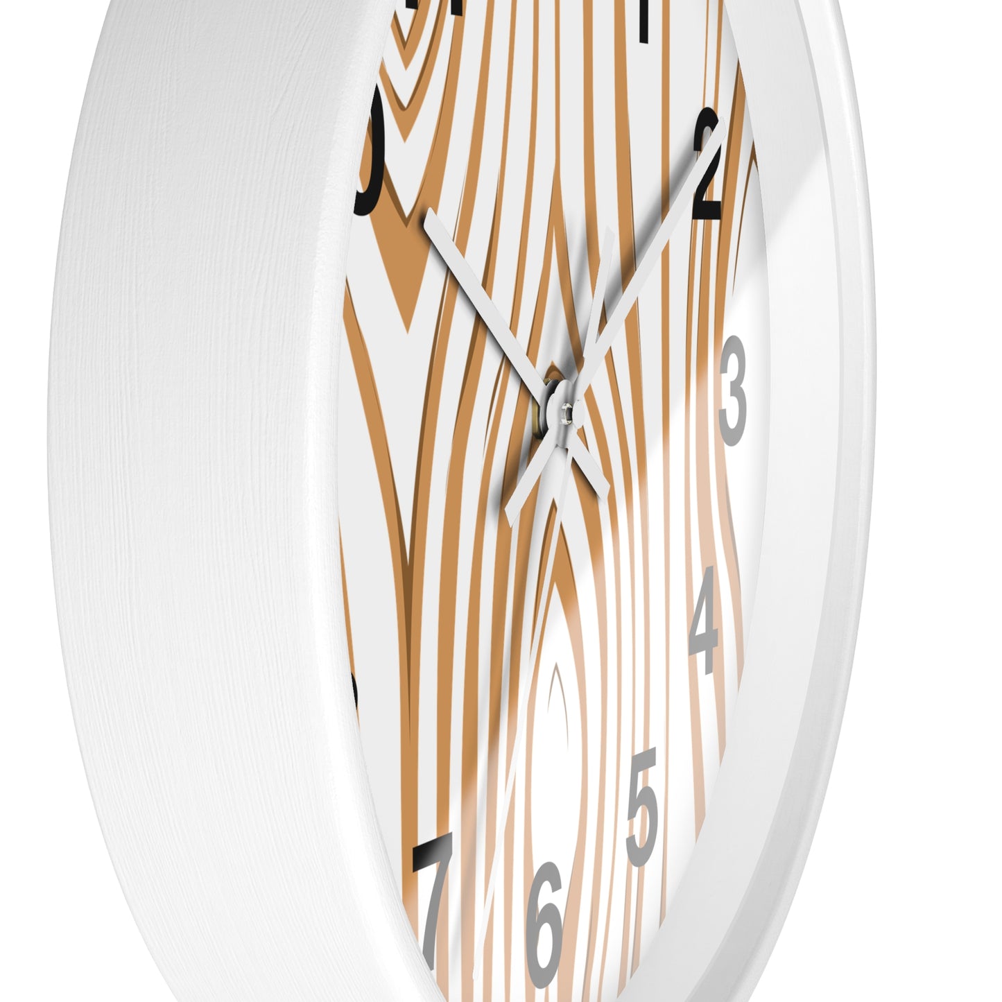 Rustic Wood Grain Wall Clock, Home Decor Clock, Modern Timepiece, Gift for Her, Unique Wall Art, Kitchen Clock, Natural Style Decoration