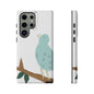 Birdsong Phone Case — Cute Blue Bird on Branch Protective Case