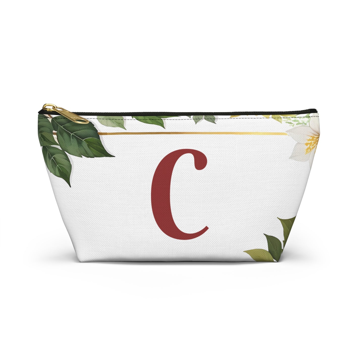 Copy of Personalized Floral Accessory Pouch, Makeup Bag, Gift for Her, Initial Pouch, Travel Organizer, Custom Cosmetic Bag