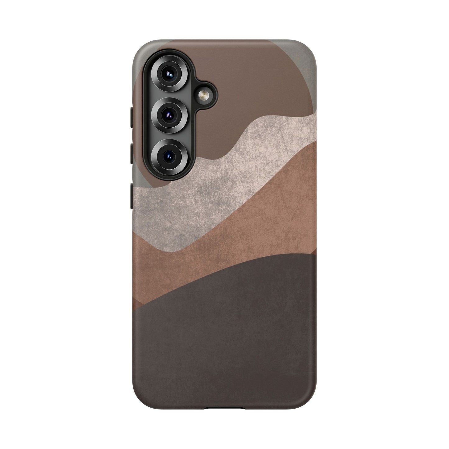 Abstract Earthtone Phone Case — Brown Layered Rugged Tough Case