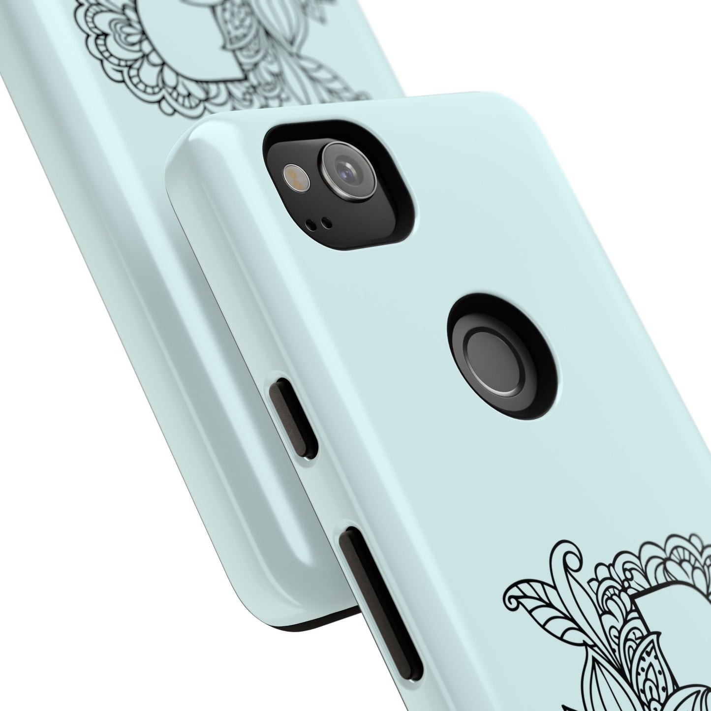 Personalized Tough Phone Case- Letter B, Floral Monogram Cell Phone Cover, Custom Protective Case, Unique Gift, Birthday, Graduation