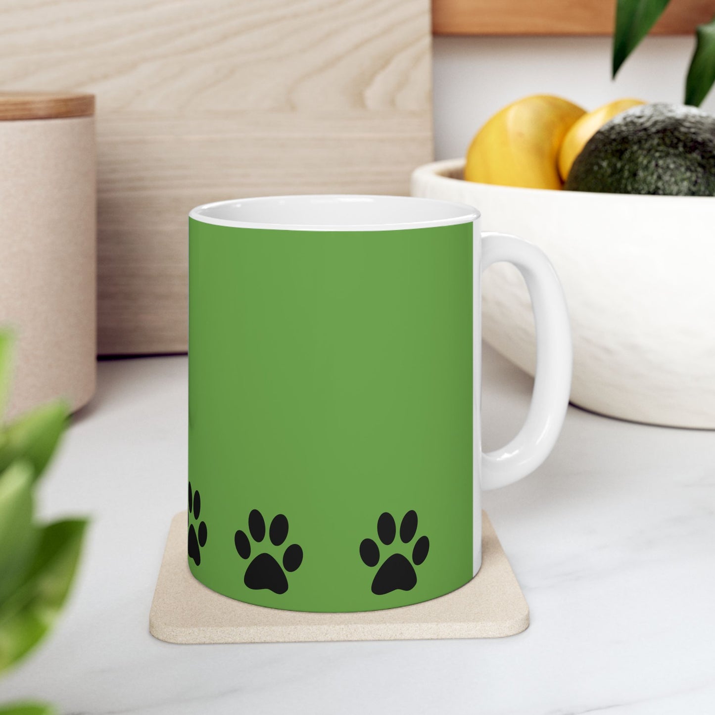 Paw Print Ceramic Mug - Ideal for Pet Lovers, Dog Owners, Animal Enthusiasts, Gift for Pet Birthdays, Cozy Coffee Moments, Kitchen Decor