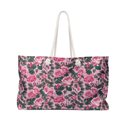 Floral Weekender Bag - Stylish Overnight Tote, Travel Bag, Weekend Getaway Bag, Floral Design, Gift for Her