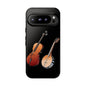 Musical Instrument Phone Case - Violin & Banjo Design, Music Lover Gift, Unique Phone Cover, Holiday Gift, Durable Tough Cases