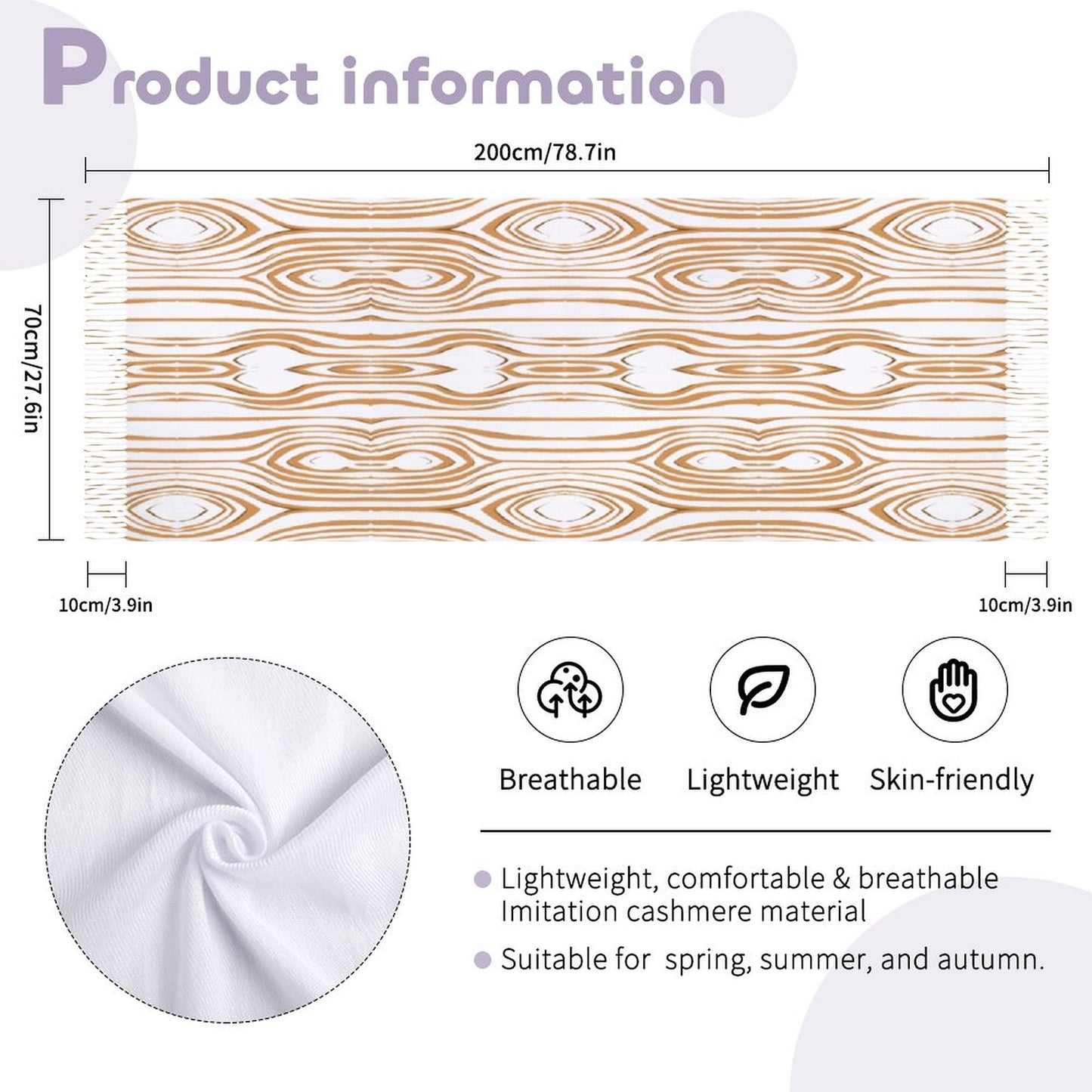 Cashmere-like Tassel Scarf